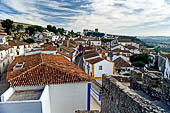 Vista da cidade de bidos do alo da muralha, Portugal